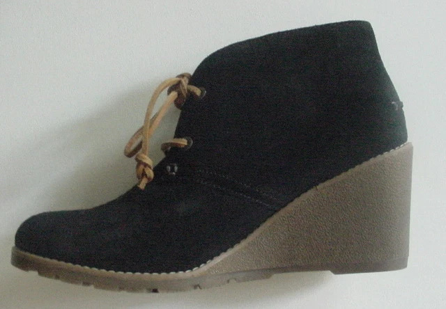 Femmes Bottine Noire Bottines Sperry Top-Sider Stella Prow Daim 8.5 Nib