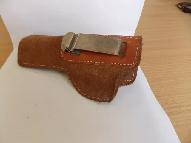 MiOYOOW Fondina In Pelle Per Revolver Tipo J | Fondina IWB/OWB Nascosta Con Clip Metallica, Pelle Scamosciata, Per J-Frame E Taurus 85, Sicura E Comoda
