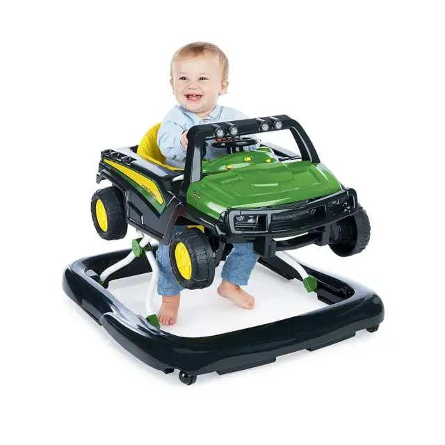 Deere Gator 4-in-1 Baby Walker with Removable Steering Wheel, Green