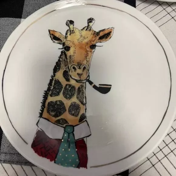 The Cellar porcelain salad plates giraffe