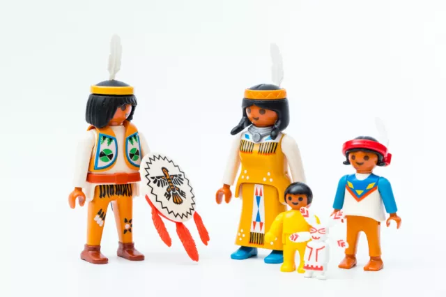 Playmobil Indianer Indianerfamilie Cowboy Western mit 4 Figuren 7841 NEU OVP