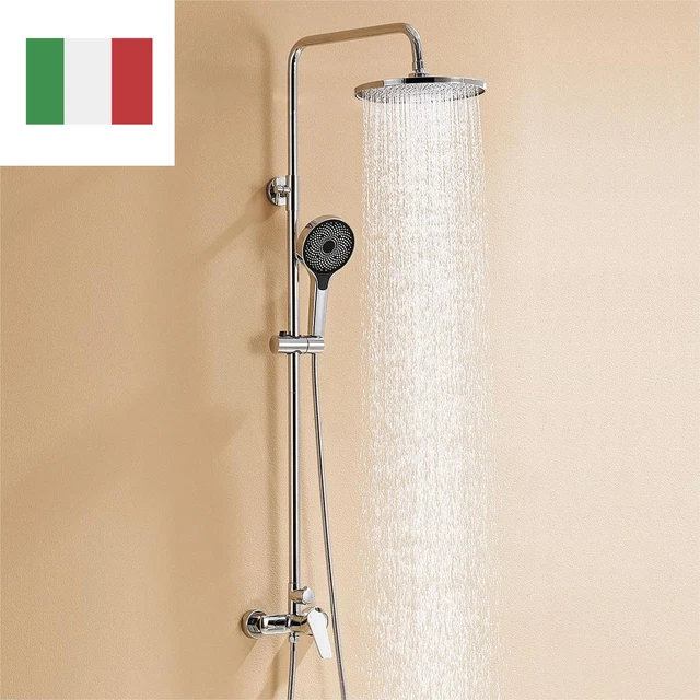 Colonna Doccia Con Miscelatore,  Colonna Doccia Altezza Regolabile 1-1,39M, Misc