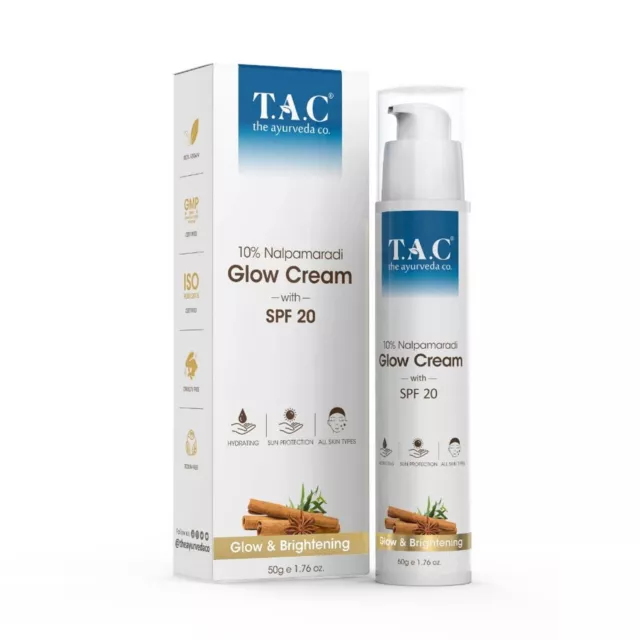 TAC - The Ayurveda Co. 10% Nalpamaradi crema brillante con FPS 20, 50 gm