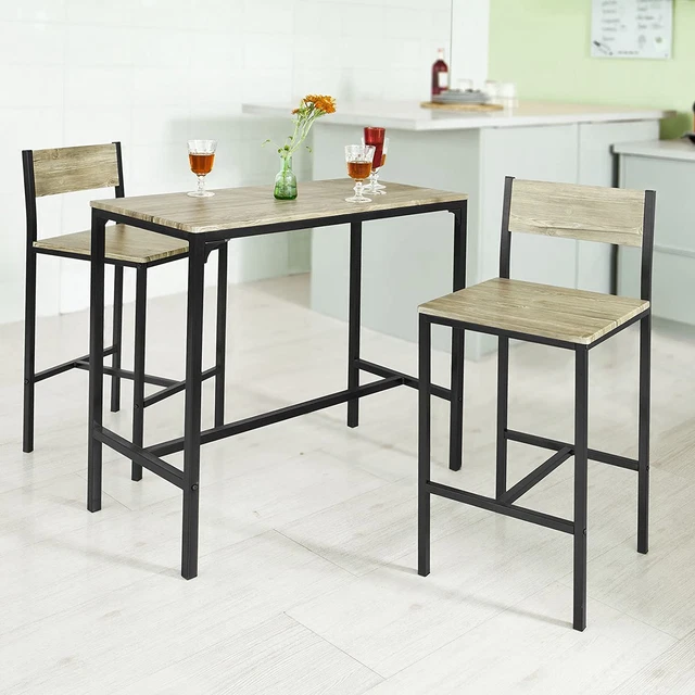 OGT03-N, 3 Piece Dining Set, Dining Table with 2 Stools, Bar Table Set, Home Kit