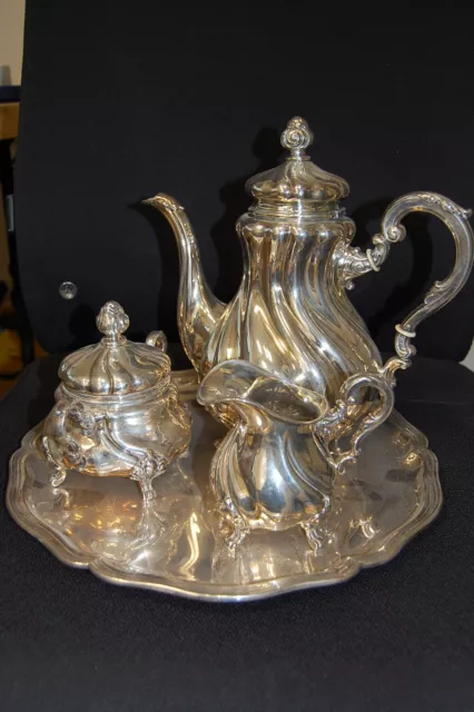 Alemania Silberkanne para Café, Jarra de Leche, Azucarero antes De 1900 70496