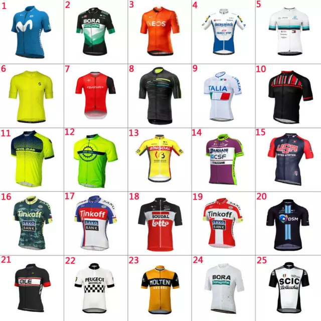 Mens cycling team jersey cycling Short sleeve jersey Bicycle jersey cycling wear