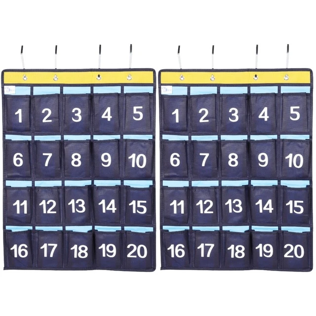 2pcs Classroom Mobile Phone Holder Wall Door Hanging Organizer Classroom
