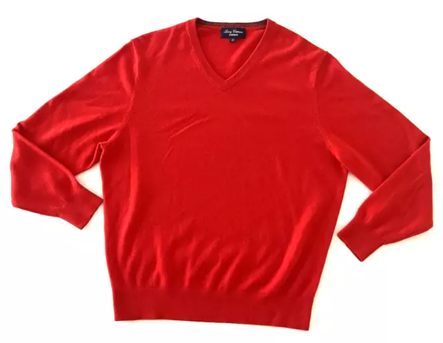 DANIEL CREMIEUX LUXURY Cashmere Sweater Men's Size XL Red Long Sleeves ...