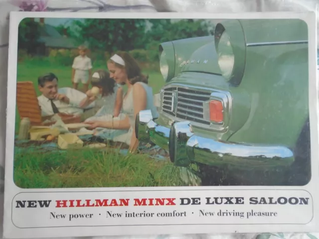 Hillmam Minx De Luxe Saloon brochure undated UK market ref 1202/H
