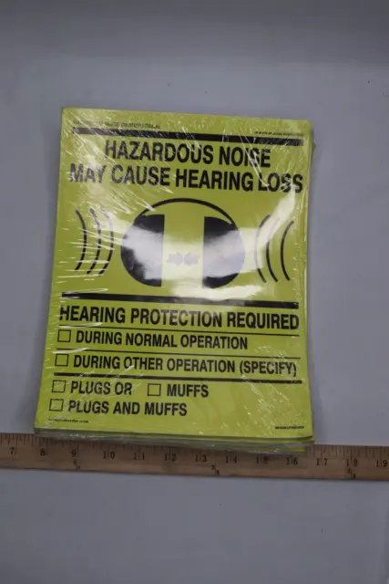 Caution Sign Hazardous Noise May Cause Hearing Loss Yellow 8âx10.5â