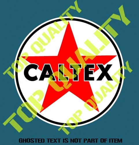 VINTAGE CALTEX GASOLINE OIL Decal Sticker Vintage Americana Hot Rod ...