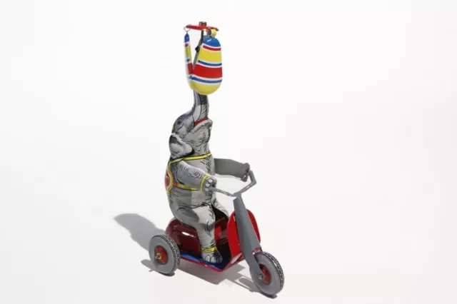 * Blechspielzeug ELEFANT auf DREIRAD  -  Made in Germany - Tin Toy