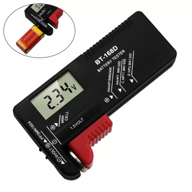 Batterietester digital universal 1,5V 9V AA Mignon Micro AAA Tester Batterie