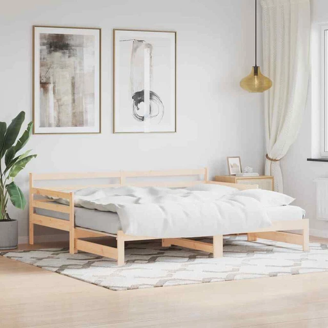 Letto Singolo Estraibile 90x200 Cm, Divano Letto In Lino Grigio Minimalista Con Luce LED - Per Camera Piccola E Stile Moderno