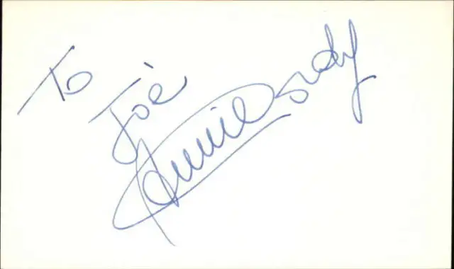 Annie Cordy Actress Signed 3" x 5" Index Card