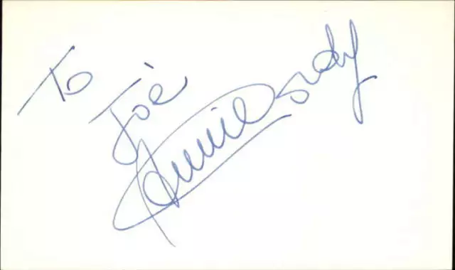 Annie Cordy Actress Signed 3" x 5" Index Card