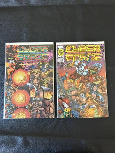 Cyber Force Comic Lot Issues 0 & 1 1993 Image Marc Silvestri Walter Simonson (2)