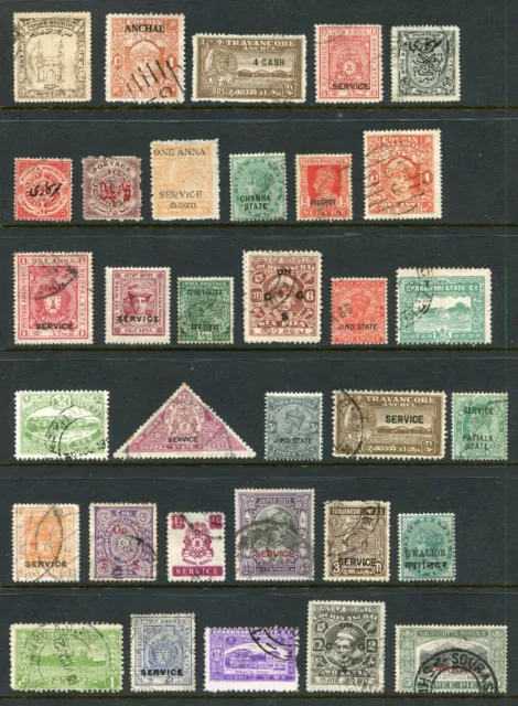 Indian States - collection of 33 different stamps (ER243)