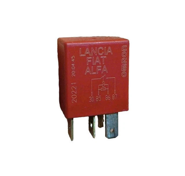 Relais Rouge Birton 4 Broches Fiat Alfa Lancia - 12V 30A, Occasion, Fonctionnel