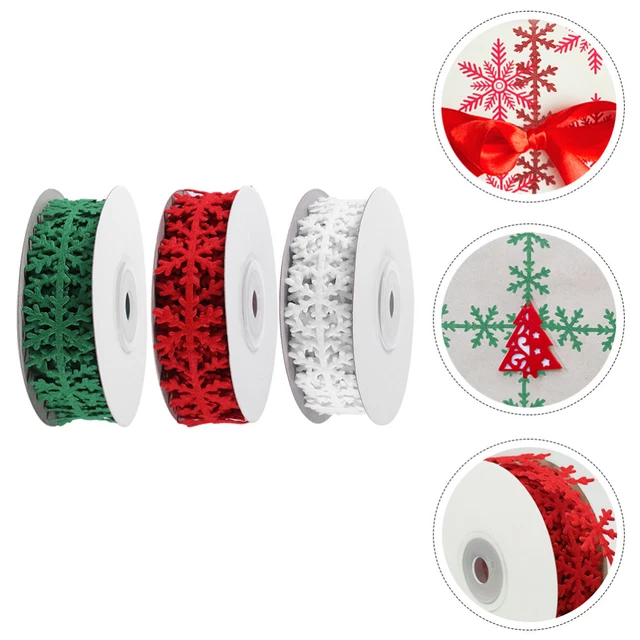 3 Rollen von Weihnachten DIY-Bändern handgefertigte