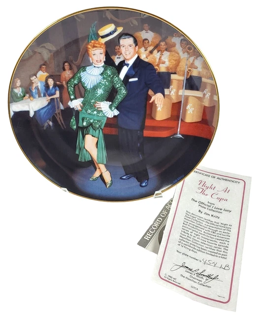 1991 I Love Lucy Night At The Copa Collector Plate Hamilton Collection Jim Kritz