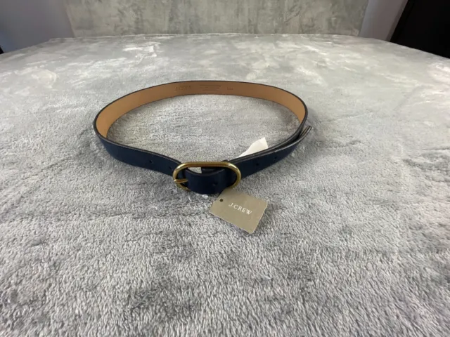 J.Crew Womens Belt Small Blue Suede Leather