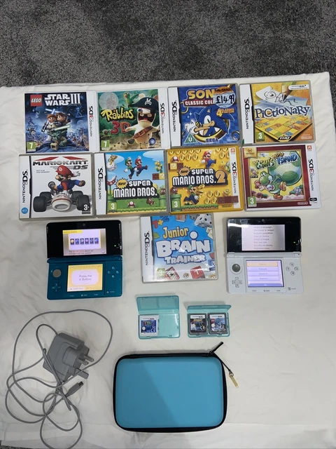 Nintendo 3DS Console x2  and Games Bundle, charger.