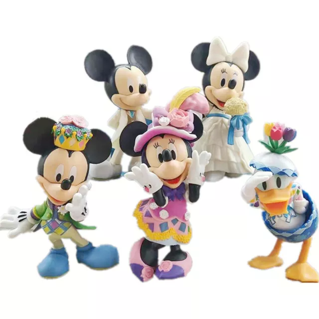 5pcs Disney Studio Mickey Mouse Clubhouse Minnie Donald Figure Toys Cake Toppers