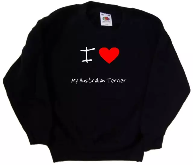 I Love Heart My Australian Terrier Kids Sweatshirt