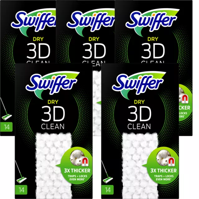 Swiffer Sec 3D Propre 5 x 14 Sol - Plumeaux
