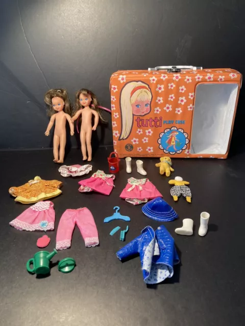 Vintage Barbie Tutti Mattel Dolls/Case/Clothes/Accessories 1960's