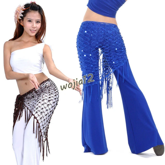 New Womens Buttock Triangular Scarf Cappa Sequin Tassels Waist Chain Dance Skirt