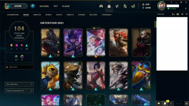 League of Legends LOL EUW Account 100+ skins !