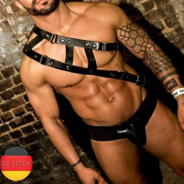 Punk petto imbracatura cintura feticcio shoulder bondage BDSM ecopelle costume