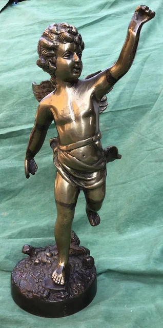 Statua Angelo in bronzo forse teneva un arco cm 36,5