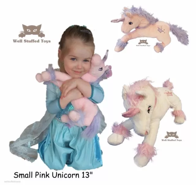 Unicorn Plush Toy WHITE Girls Soft Stuffed 30cm