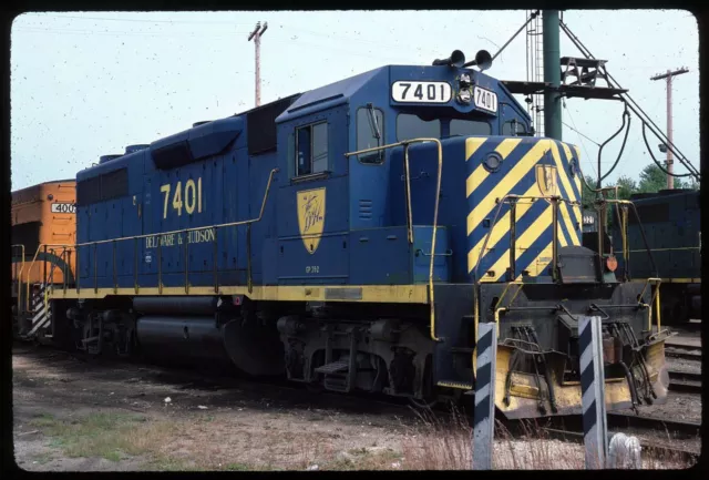 Original Rail Slide - DH Delaware & Hudson 7401 Rigby Yard ME 9-12-1987
