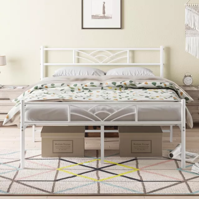 NEW Strong Single Double Bed 3ft 4ft 4ft6 Metal Bed Frame Bedroom Furniture