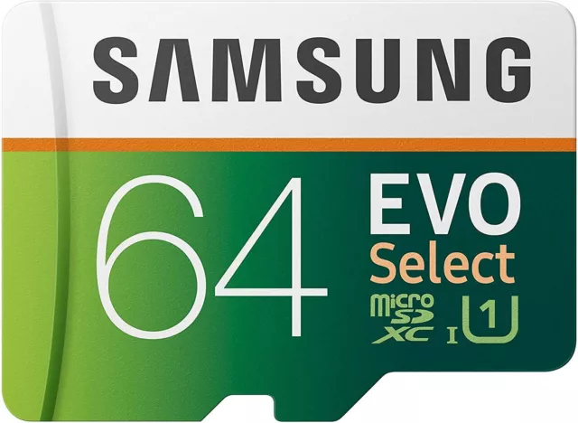 64GB Samsung EVO Select 100MB/s Class 10 UHS-I SDXC Micro SD Speicherkarte