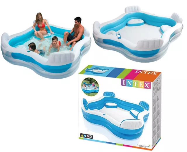 Intex 56475NP - Aufblasbares Swimpool Center Family Lounge, 90 x 90 x 26 Zoll