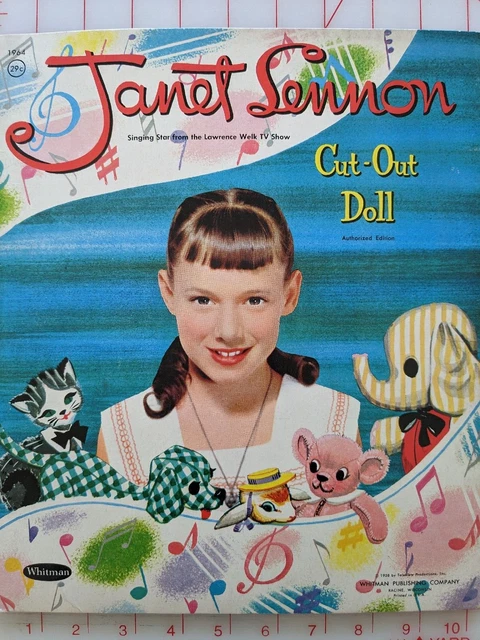 Janet Lennon Cut Out Dolls PAPER DOLL w/35 pc WARDROBE + Hats - Good Condition