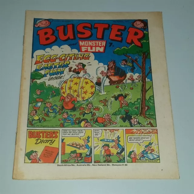 Buster And Monster Fun 9Th April 1977 Ipc Magazines British Weekly Comic