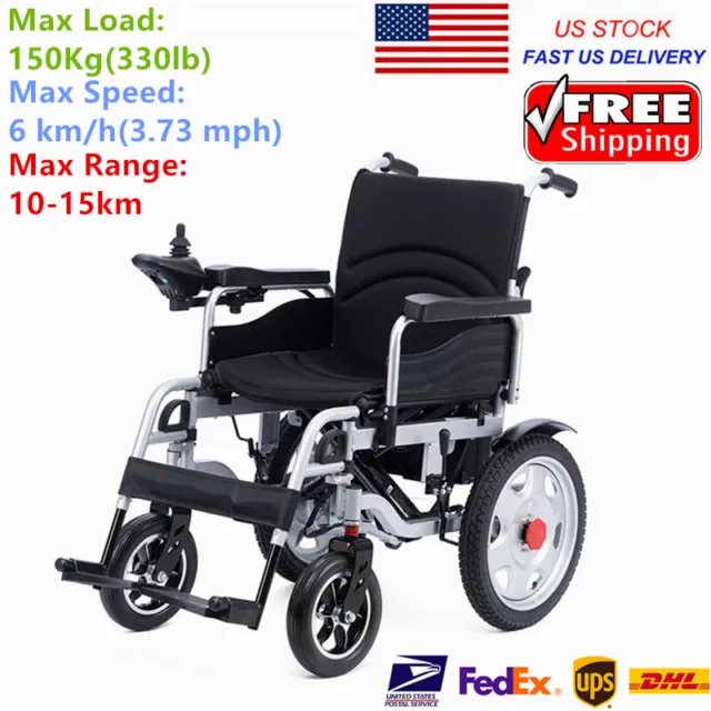 Foldable Electric Wheelchair for Adults, All Terrain Heavy Duty Power Wheelchair