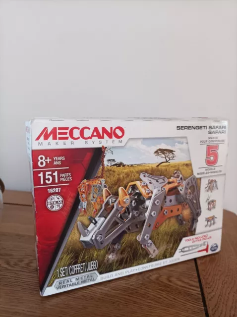 Meccano Maker System Serengeti Safari Metal Set  with 151 Parts pieces 5 models