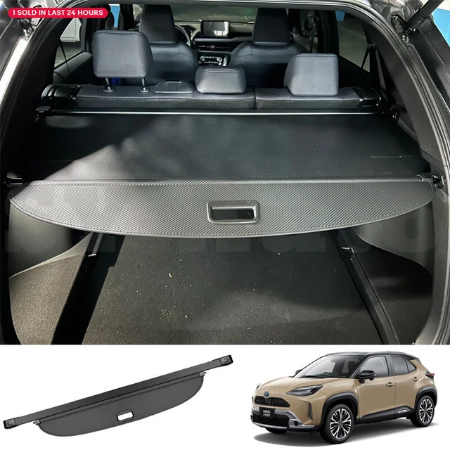 For Hyundai Santa Fe Sport 2017-2018 Luggage Rear Trunk Retractable Tonneau Cargo Cover and Free Net (Black)