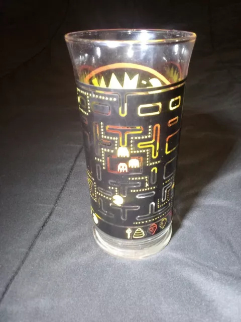 Vintage 1982 Pac-Man Drinking Glass Bally Midway Arcade Video Game Nice 2