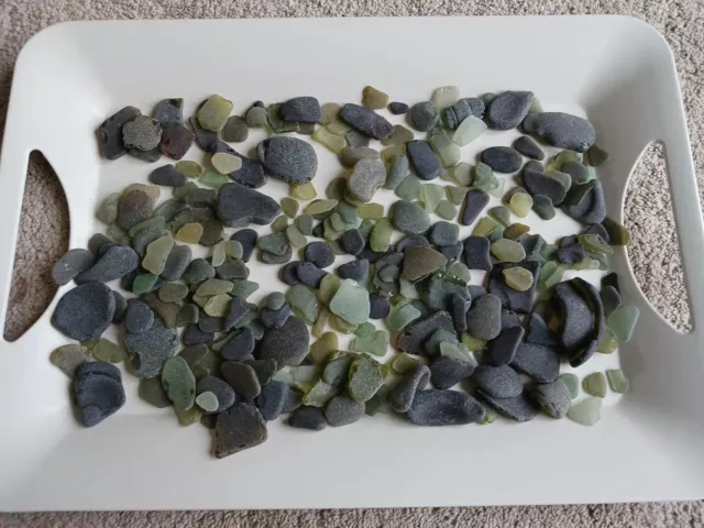 Various Shades of Green North Sea Glass imperfect pieces (1kg) for crafts