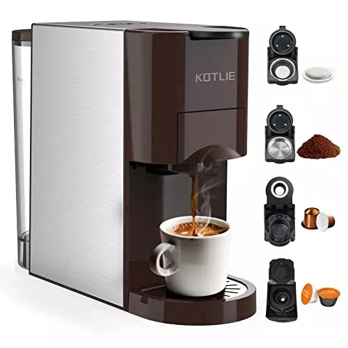 KOTLIE Espresso Coffee Machine 4 in1Coffee Maker for Nespresso Original/Dolce Gu