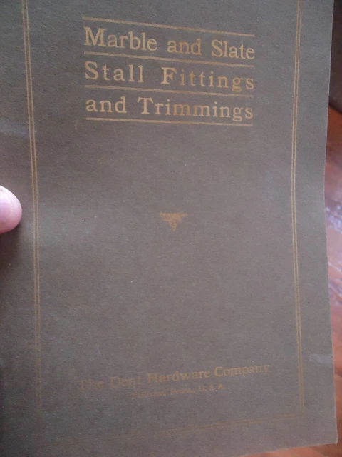 Antique Trade Catalog Marble and Slate Stall Fittings and Trimmings , Plumbing