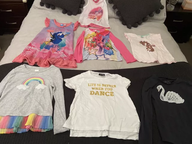 7 Mixed Items Of Girls Clothing Size 7 Bardot Junior Target, Etc. Tops Tees PJs